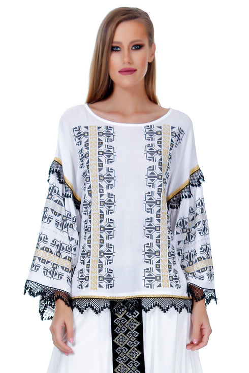 Bluza vascoza cu broderie freeshipping - Liza Panait Online Boutique